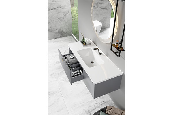 Hotel Modern Affordable Bathroom Cabinet Sets Bathroom Sink With Smart Led Mirror Vanity