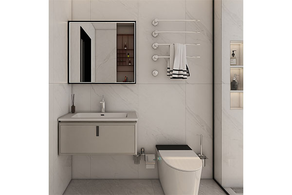 2024 Modern Factory Wholesale Plywood Bathroom Vanity Modern And Durable Cabinet With Basin And Mirror