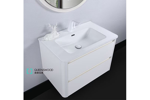 Wall Mounted Bathroom Vanity Cabinet Luxury Bathroom Wooden White Storage Cabinet With Sink