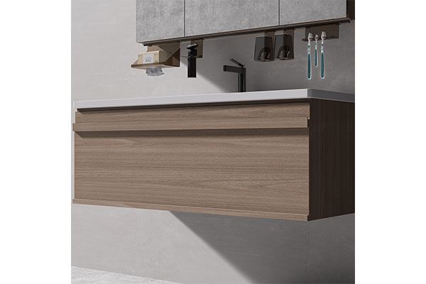 2024 Trendy Wall Mounted Bathroom Vanity Single Sink Basin Bathroom Cabinet With Smart Mirror Cabinet