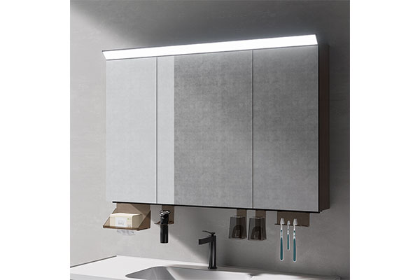 2024 Trendy Wall Mounted Bathroom Vanity Single Sink Basin Bathroom Cabinet With Smart Mirror Cabinet