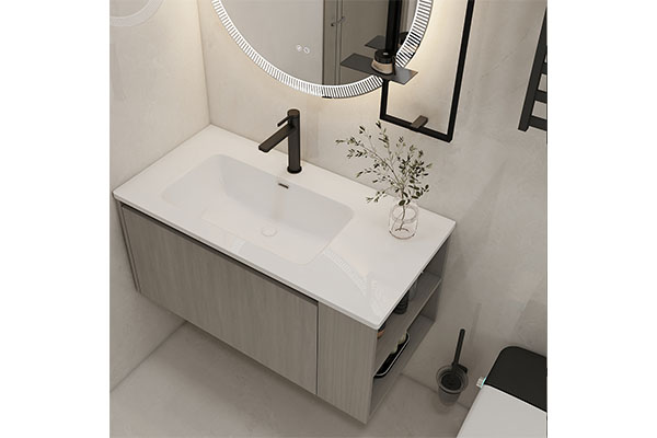 High Quality Design Vanity Bathroom Mirror Modern Wall Mounted Bathroom Cabinet With Plywood Material