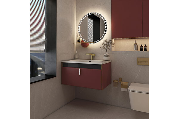 2024 Luxury Top End Made Mirror Small Wood Wall Mounted Modern Bathroom Cabinet Vanity