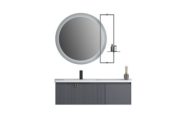 Hotel Modern Affordable Bathroom Cabinet Sets Bathroom Sink With Smart Led Mirror Vanity