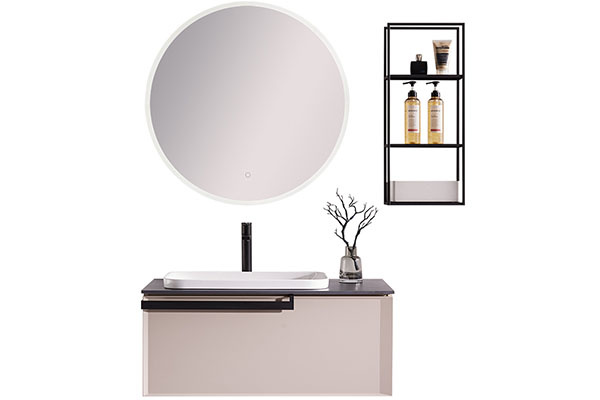 Waterproof Washroom Furniture Small Modern Wall Mount Floating Bathroom Storage Vanity Cabinets Sets With Sink Basin