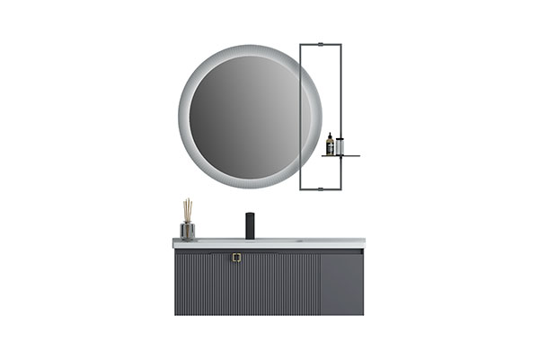 Hotel Modern Affordable Bathroom Cabinet Sets Bathroom Sink With Smart Led Mirror Vanity