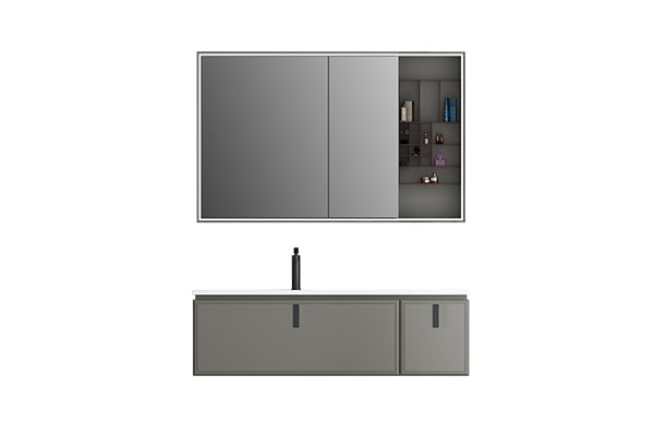 2024 Modern Factory Wholesale Plywood Bathroom Vanity Modern And Durable Cabinet With Basin And Mirror