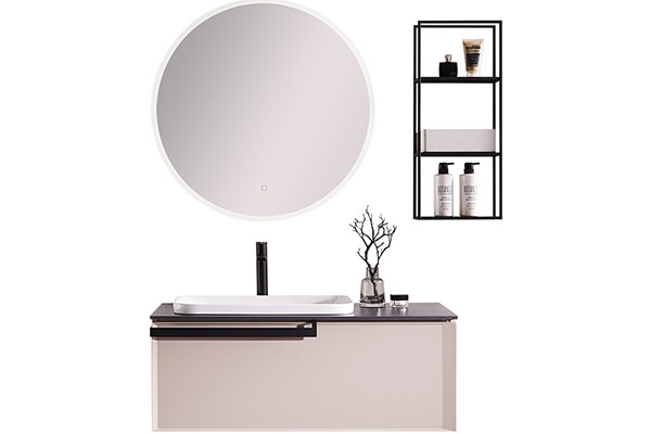 Waterproof Washroom Furniture Small Modern Wall Mount Floating Bathroom Storage Vanity Cabinets Sets With Sink Basin