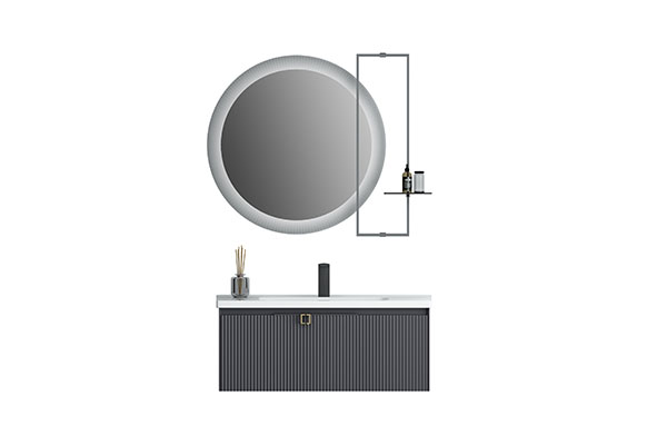 Hotel Modern Affordable Bathroom Cabinet Sets Bathroom Sink With Smart Led Mirror Vanity