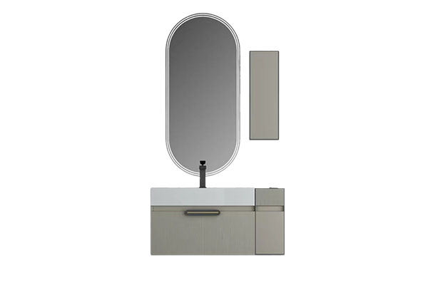 Antique Wall Mounted Plywood Bathroom Vanity Set Mirror Cabinets With Sink For Hotel And Apartment Bathroom Cabinet