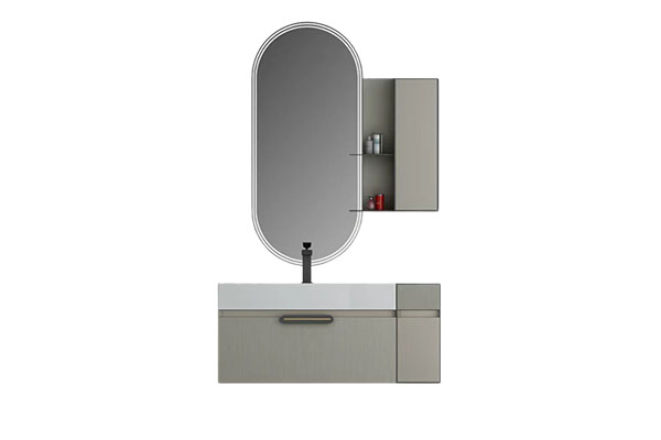 Antique Wall Mounted Plywood Bathroom Vanity Set Mirror Cabinets With Sink For Hotel And Apartment Bathroom Cabinet