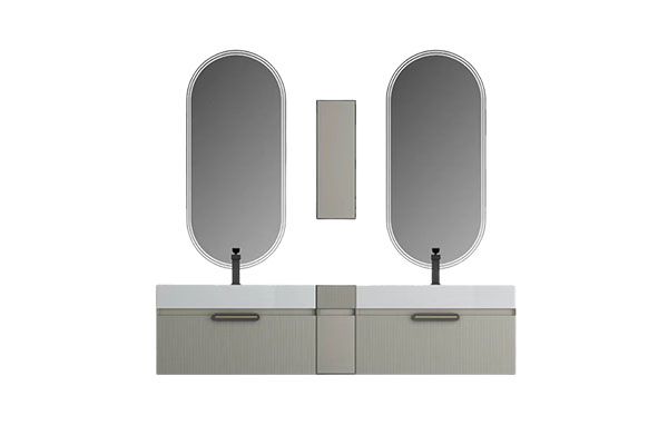 Antique Wall Mounted Plywood Bathroom Vanity Set Mirror Cabinets With Sink For Hotel And Apartment Bathroom Cabinet