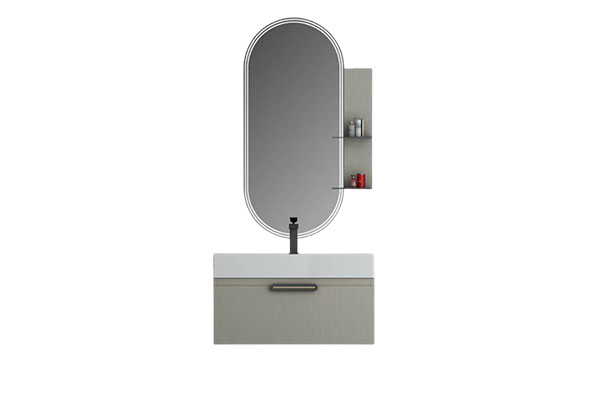 Antique Wall Mounted Plywood Bathroom Vanity Set Mirror Cabinets With Sink For Hotel And Apartment Bathroom Cabinet