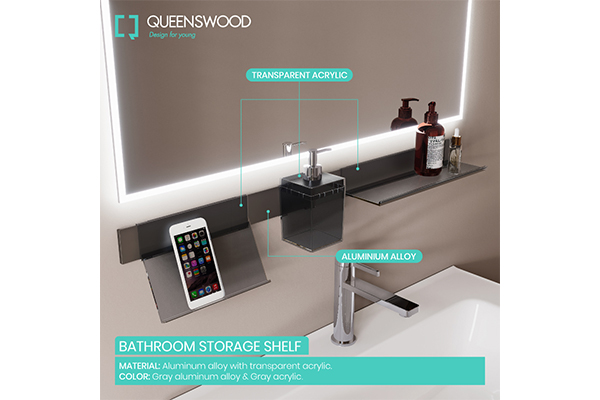 Queenswood Bathroom Storage Shelf: Modern Design & Practical Utility